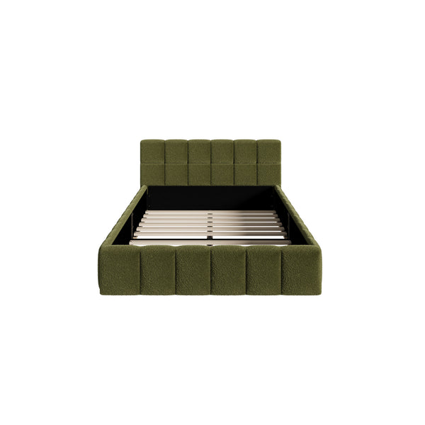 Oikiture Boucle Bed Frame - King Single