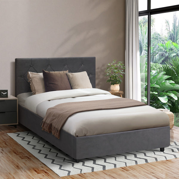 Oikiture Velvet Bed Frame - Coti