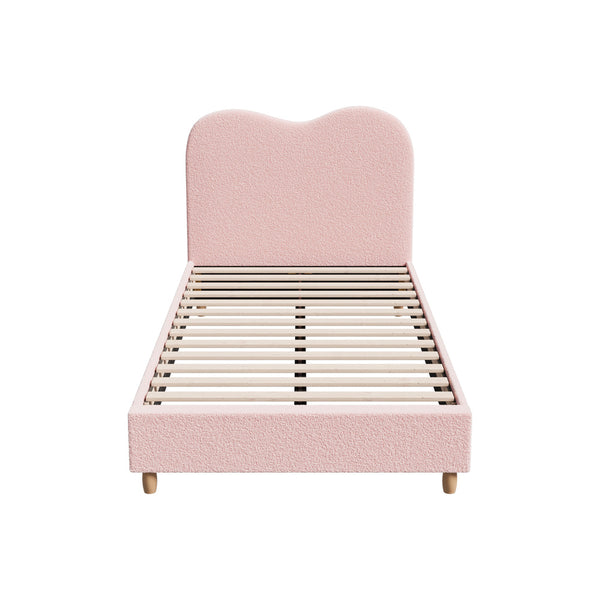 Oikiture Boucle Bed Frame - King Single