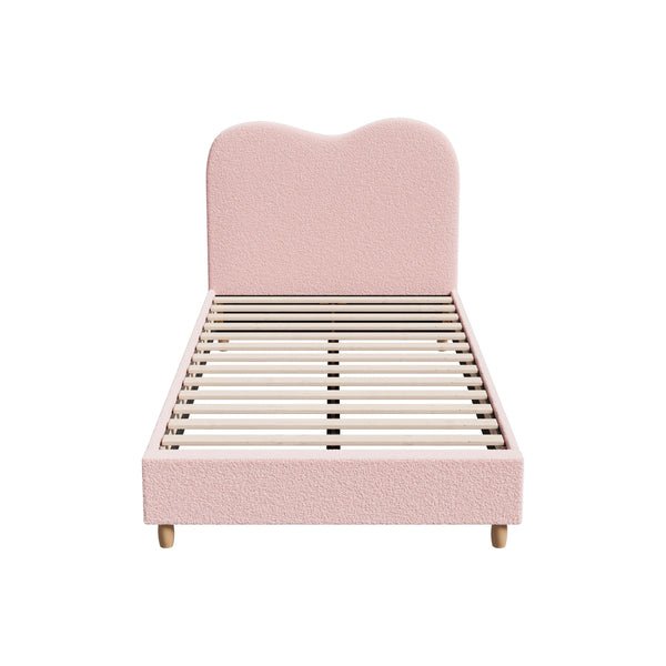 Oikiture Boucle Bed Frame - King Single