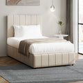 Oikiture Fabric Gas Lift Bed Frame