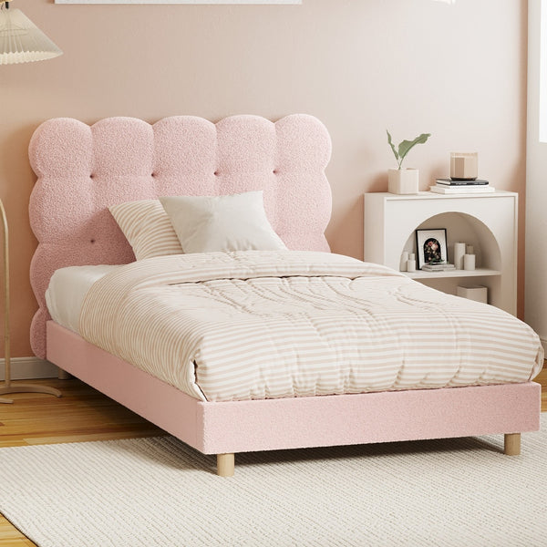 Oikiture Kids Wooden Bed Frame - Boucle