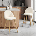 Oikiture Kitchen Boucle Bar Stool