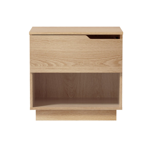 Oikiture Single Drawer Bedside Table - Default Title