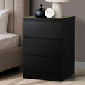 Oikiture Bedside Table 3 Drawer