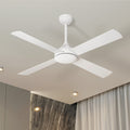 Vevare 52" Ceiling Fan 4-Blade AC Motor Remote Control Timer White