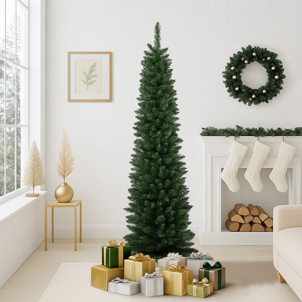 Tinseltown 1.8M Slim Christmas Tree Decoration Green