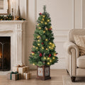 Tinseltown LED Christmas Tree 8 Flash Modes Battery Powered 120cm Green