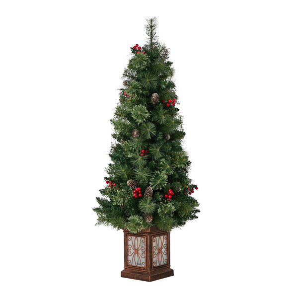 Tinseltown LED Christmas Tree Home 8 Flash Modes Battery Powered 120cm Green