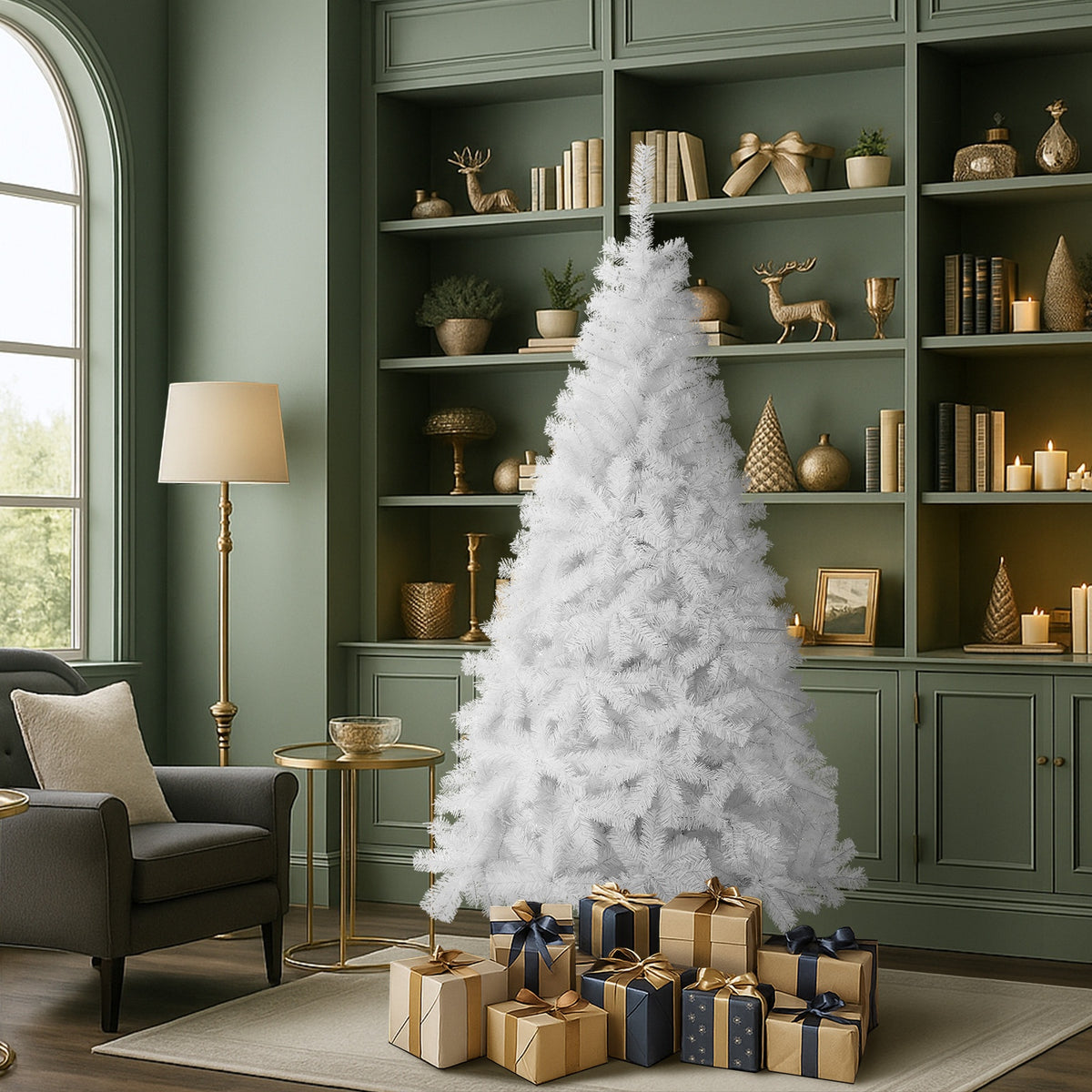 Tinseltown White Christmas Tree Xmas Trees Decoration - 6FT