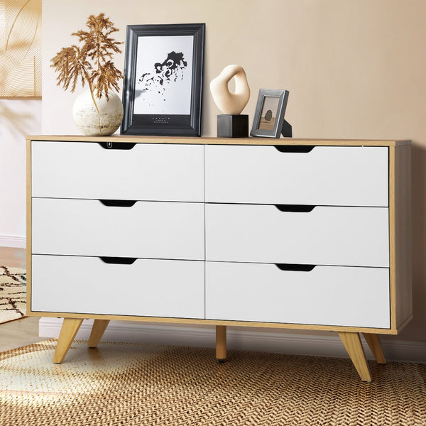 Oikiture 6 Drawers Chest of Drawers