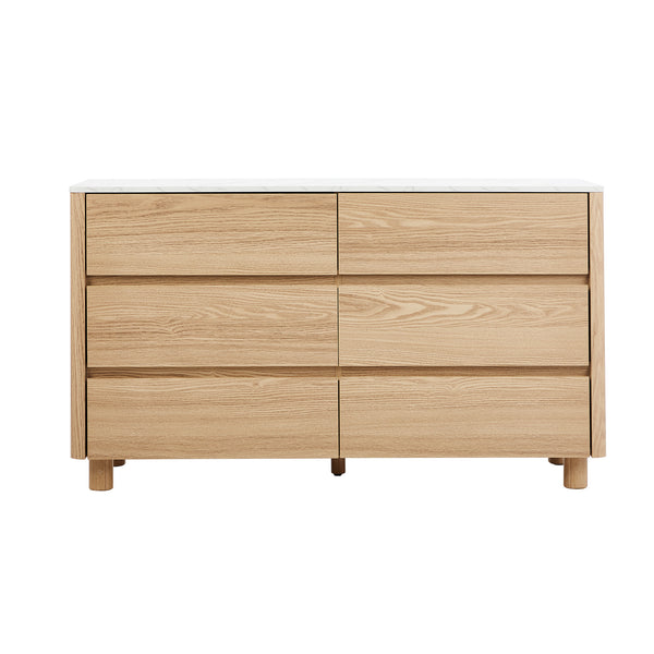 Oikiture 6-Drawer Chest of Drawers - Default Title