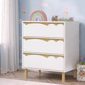 Oikiture Kids 3 Drawer Chest of Drawers - White