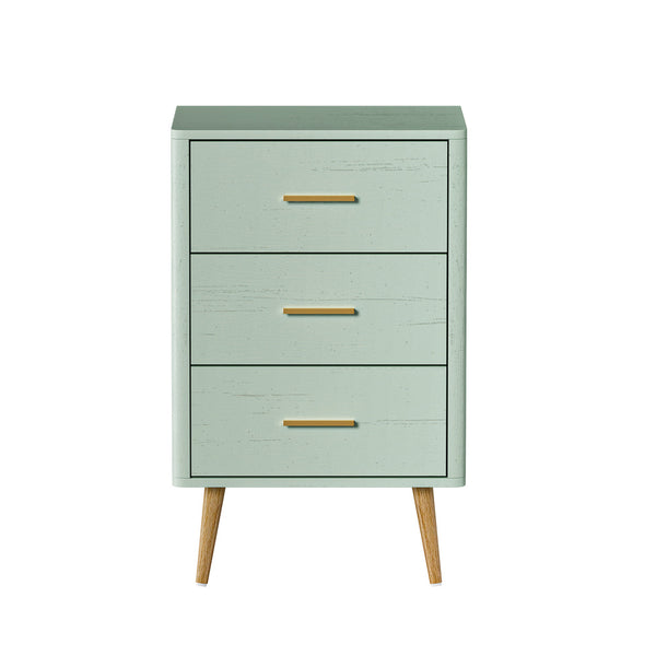 Oikiture 3-Drawer Chest of Drawers - Green