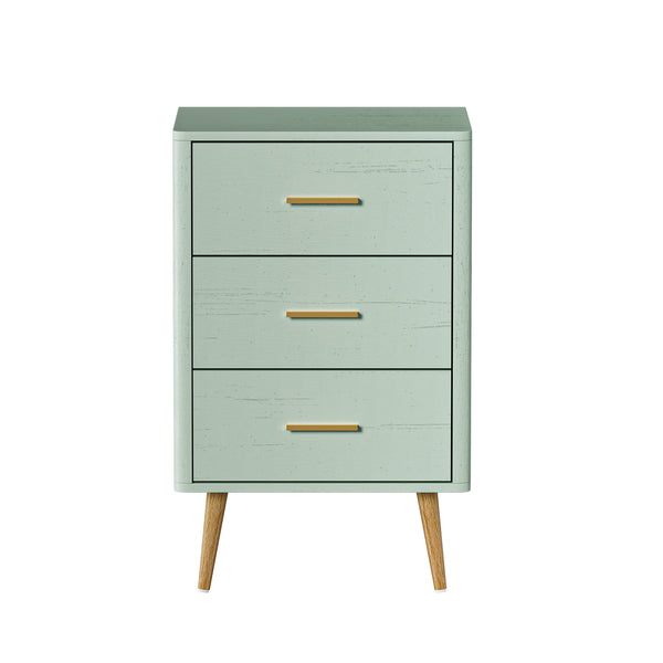Oikiture 3-Drawer Chest of Drawers - Green