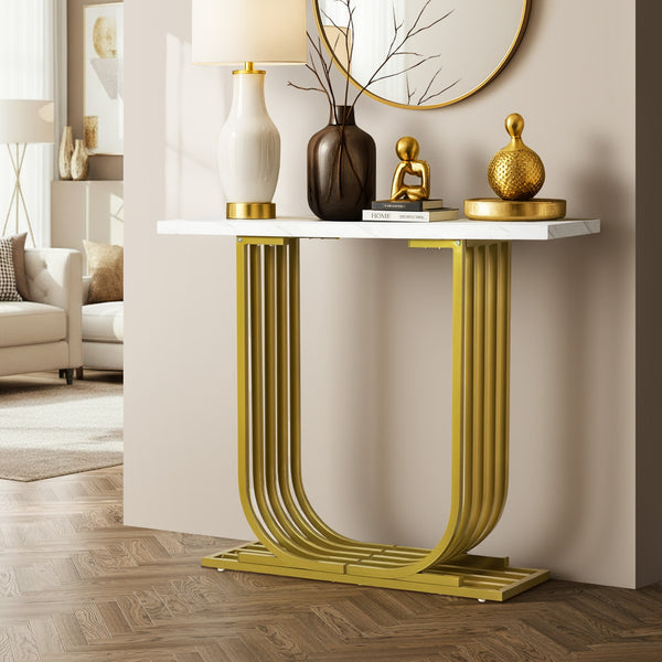 Oikiture Marble Console Table