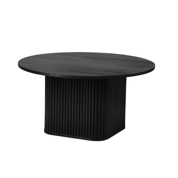 Oikiture Round Coffee Table - Black