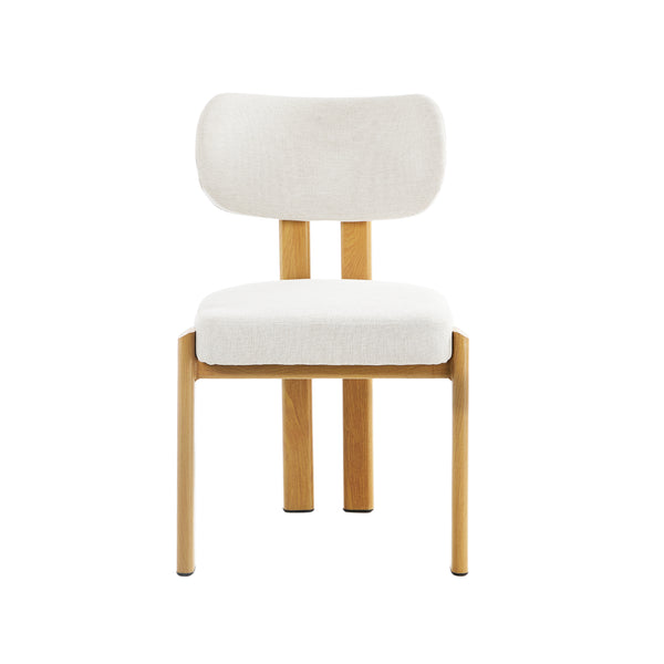 Oikiture Set of 2 Linen Dining Chairs - Set of 2