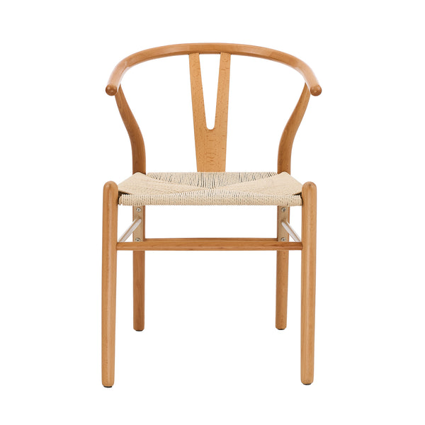 Oikiture Set of 2 Wishbone Dining Chairs - Set of 2