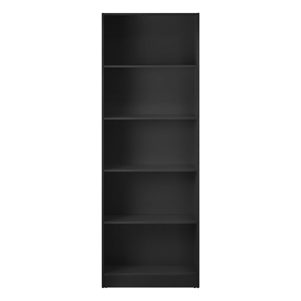 Oikiture 5-Tier Bookshelf - Black