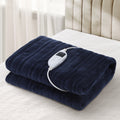 Bedra Bedding Heated Electric Throw Rug - Blue - Flannel Blue