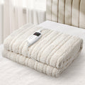 Bedra Bedding Sherpa Heated Electric Throw Rug - Burgundy