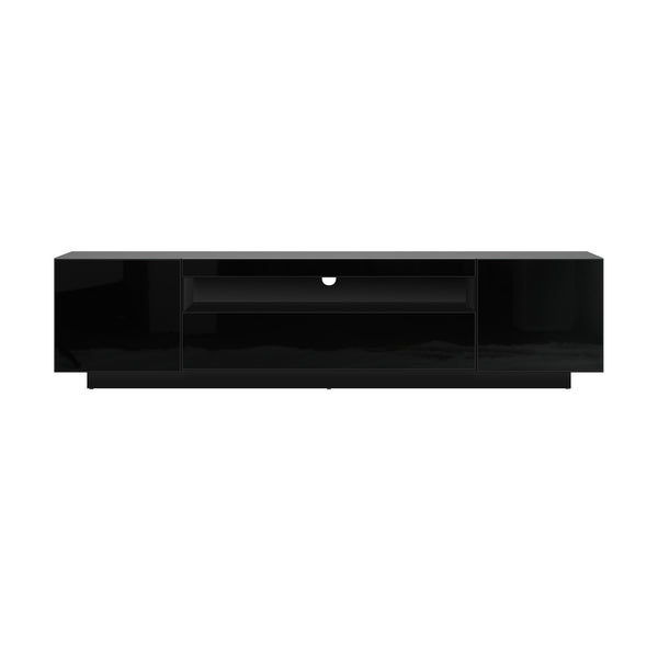 Oikiture LED 180cm Entertainment Unit - Black