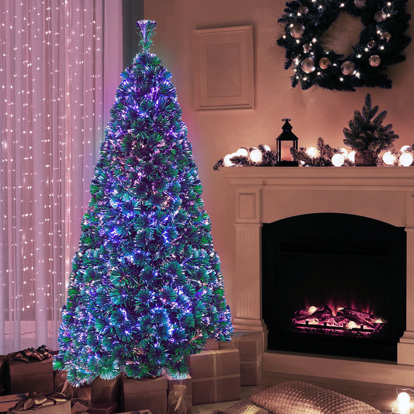 Tinseltown Christmas Tree Fibre Optic 1.8M Multi-Colour Lights
