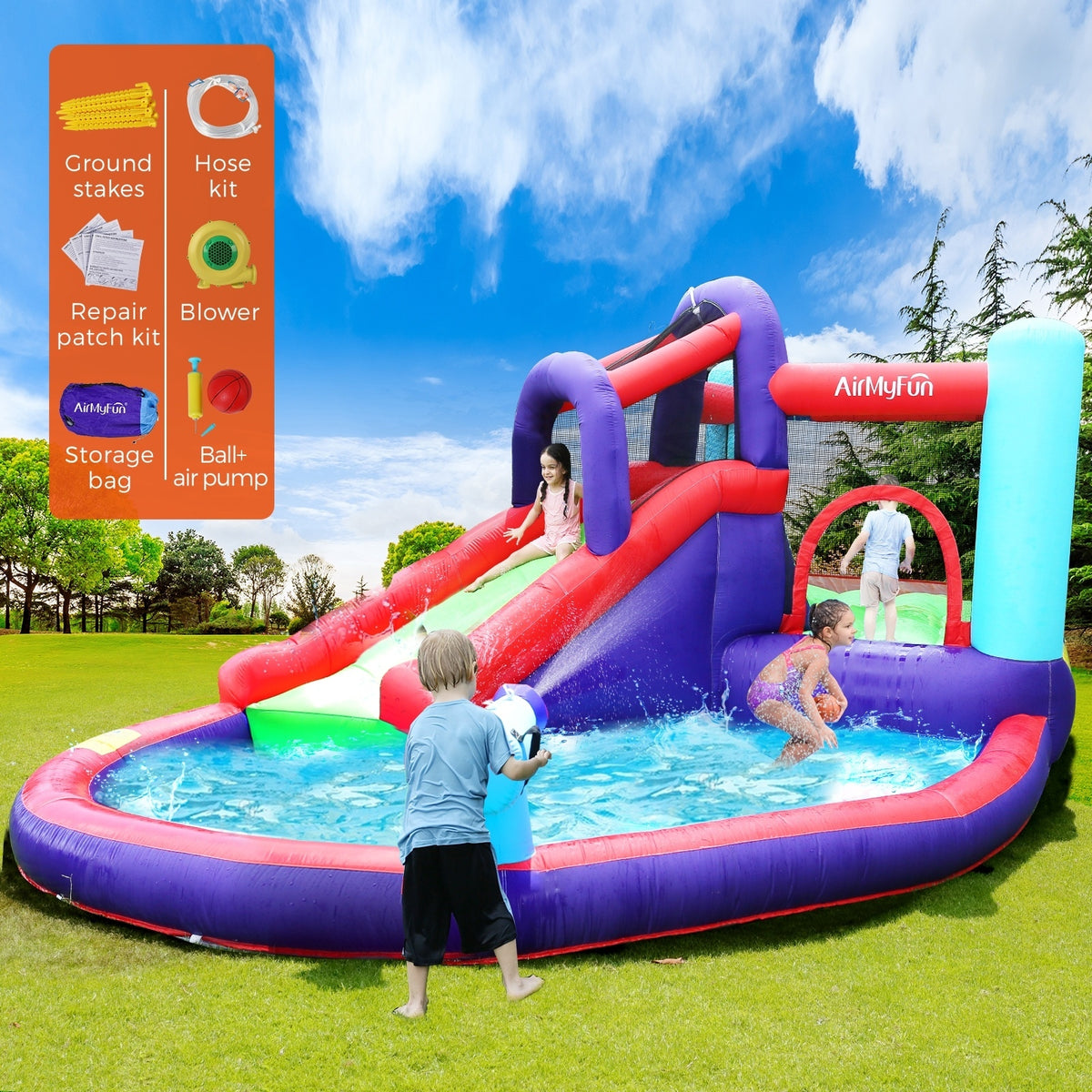 AirMyFun Inflatable Bounce House Water Park Jumping Castle