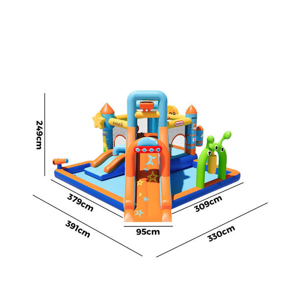 AirMyFun Inflatable Trampoline Castle Space Theme Water Slide - product image 4