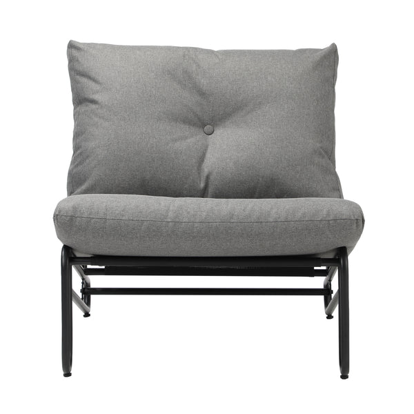 Livsip 2x Outdoor Lounge Chairs with Cushions Patio Garden Grey - product image 3