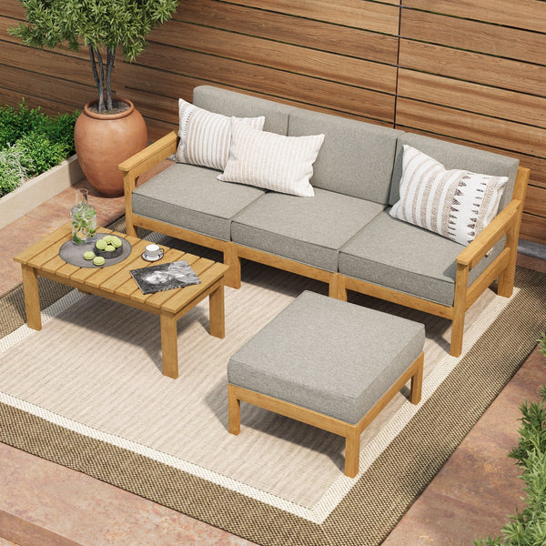 Livsip PLAYA 5PCS Outdoor Sofa Lounge Furniture Set Patio Beige