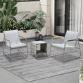 Livsip 3PCS Outdoor Bistro Set Wicker Chairs and Side Table