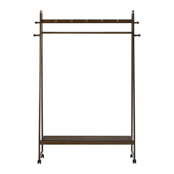 Oikiture Clothes Rack Garment Coat Stand Hanging Rail