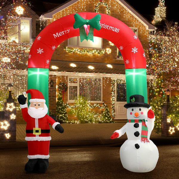 Tinseltown 2.4M Christmas Inflatable Archway Xmas LED Lights Outdoor Decoration