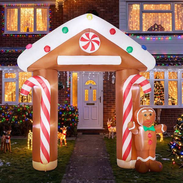 Tinseltown 2.8M Christmas Inflatable Archway LED Lights Party Xmas Decoration