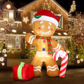 Tinseltown 2.4M Christmas Inflatable Gingerbread Man LED Lights Outdoor Decor