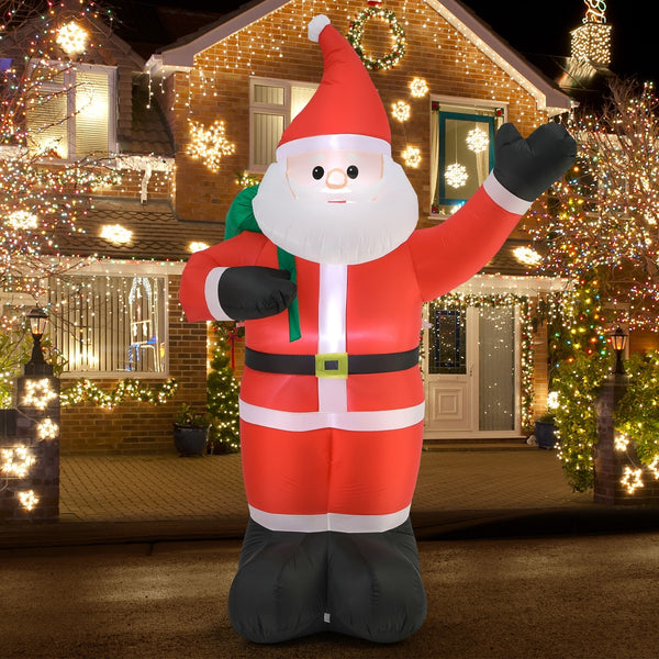 Tinseltown 2.5M Christmas Inflatable Santa Xmas Outdoor Decorations LED Lights