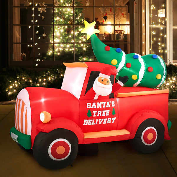 Tinseltown 2.2M Christmas Inflatable Santa Truck Xmas Decor LED Lights