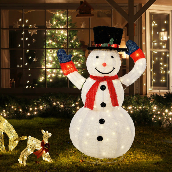 Tinseltown 3D Christmas Snowman Light LED 127cm Xmas Decor Festive Display