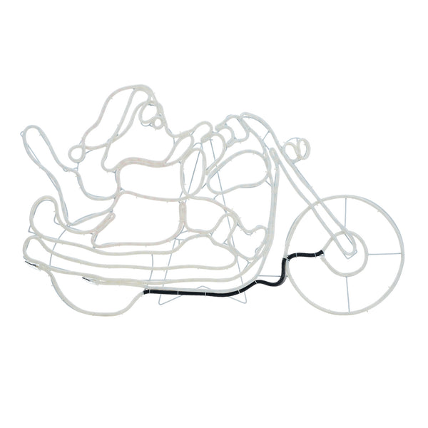 Tinseltown Christmas Lights Santa Motorbike LED Rope Lights Motifs Display