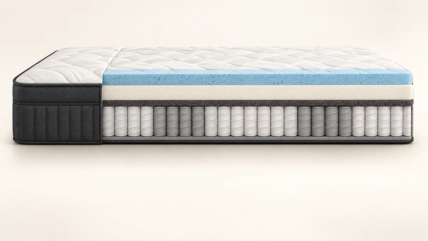 Cutaway of the 34cm cool-gel mattress