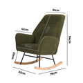 Oikiture Upholstered Sherpa Accent Rocking Armchair