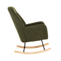 Oikiture Upholstered Sherpa Accent Rocking Armchair