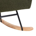 Oikiture Upholstered Sherpa Accent Rocking Armchair