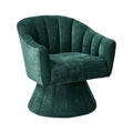 Oikiture Linen Swivel Armchair