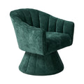 Oikiture Linen Swivel Armchair