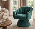Oikiture Linen Swivel Armchair