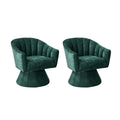Oikiture Linen Swivel Armchair