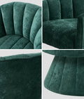 Oikiture Linen Swivel Armchair